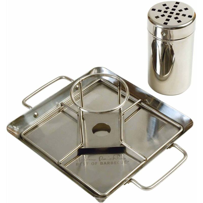 Steven Raichlen Signature Series Beer Can Chicken Roaster Rack - Silver - Stainless Steel
