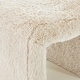 preview thumbnail 11 of 9, Roundhill Furniture Zorya Contemporary Faux Fur U-Shaped Ottoman, Set of 2