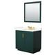 Option Green, Gold Trim, Giotto Quartz Top