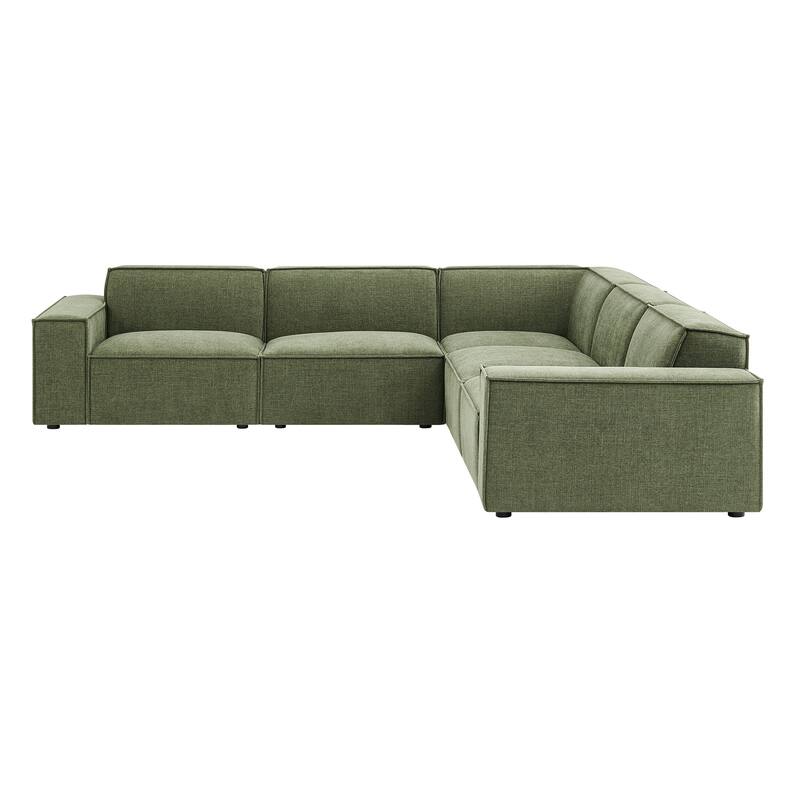 Restore 5-Piece Performance Fabric Upholstered Modular L-Shaped Sofa