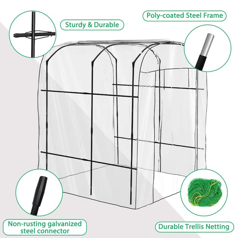 DoCred Garden Trellis for Climbing Plants, Outdoor Metal Trellis