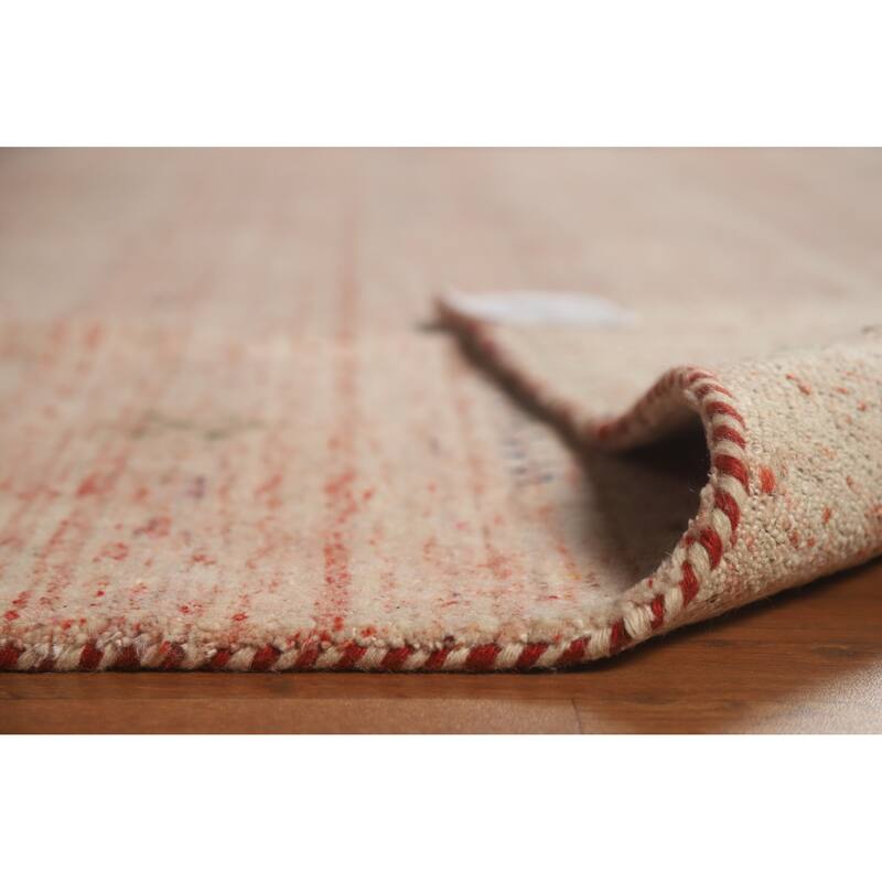 Hand Knotted Oriental 100% Wool Carpet Tribal Animal Pictorial Multi-Colored Gabbeh Area Rug - 11' 5'' X 8' 8''