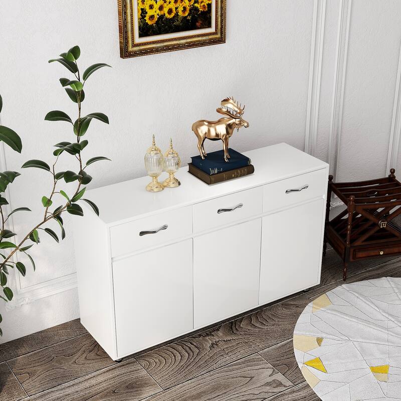 Modern Storage Cabinet with 3 Doors and 3 Drawers for Dining Room, Living Room