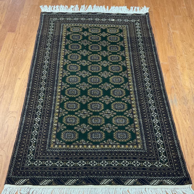 HERAT ORIENTAL Handmade Turkoman Wool Rug - 3'11" x 5'11"
