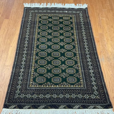 HERAT ORIENTAL Handmade Turkoman Wool Rug - 3'11" x 5'11"