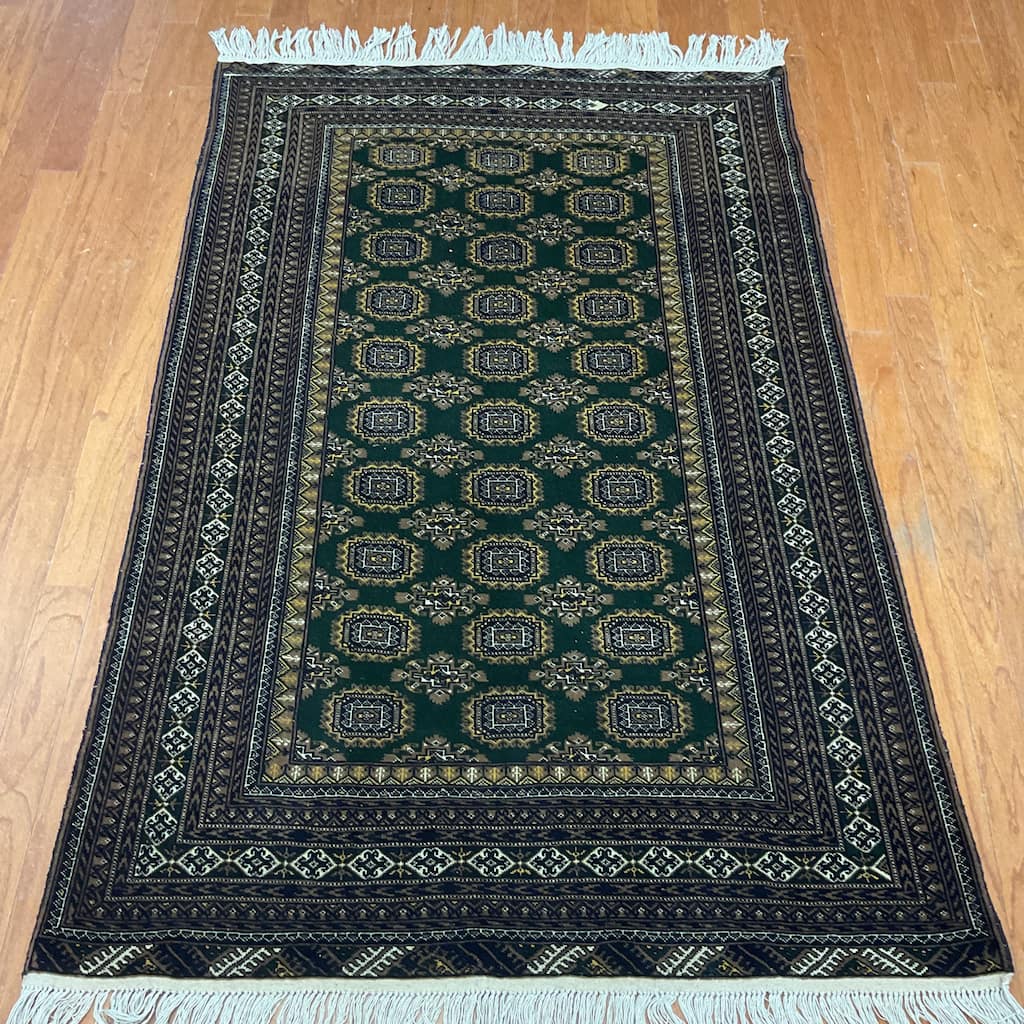 HERAT ORIENTAL Handmade Turkoman Wool Rug - 3'11" x 5'11"