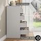 preview thumbnail 13 of 26, Tall Modern Wooden Dresser with 8 Drawers, Deep Storage, Large Chest of Drawers with Wide Top