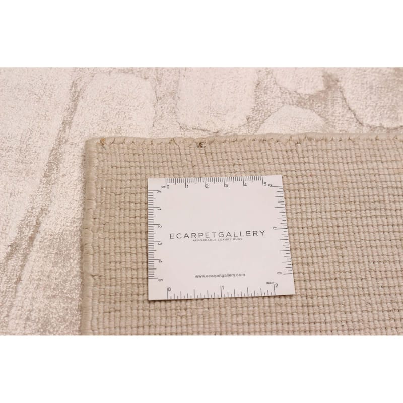 ECARPETGALLERY Hand Loomed Kashkuli Gabbeh Beige Viscose Rug - 5'8 x 7'10