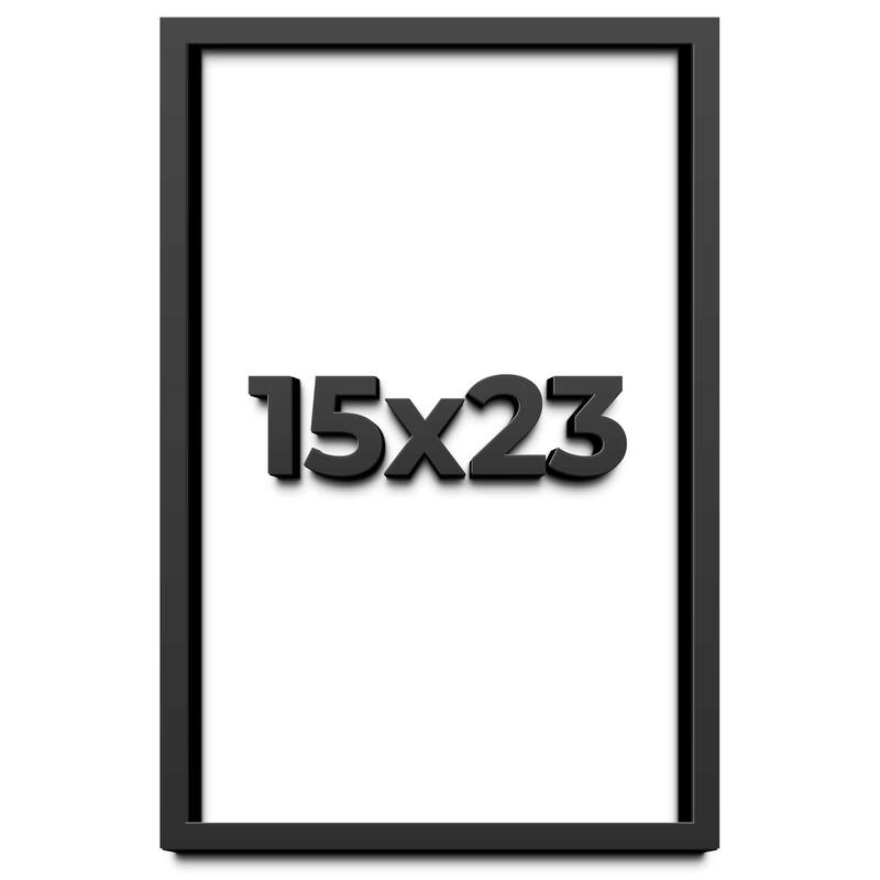 15x23 Shadow Box Frame Black | 1 inches Deep Real Wood Contemporary