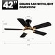 preview thumbnail 6 of 19, Industrial Led Ceiling Fan With Lights And Remote, Modern Black And Gold Flush Mount Ceiling Fan With 5 Blades