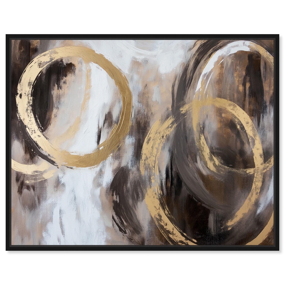 Swirling Forms with Gold Canvas by Art Remedy