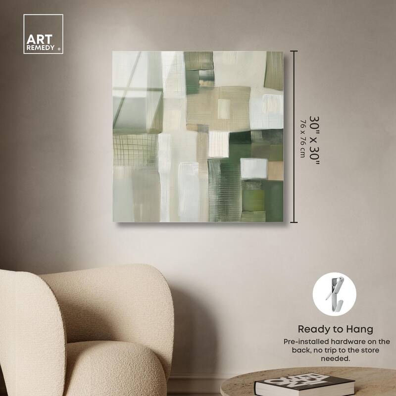 Pale Jade Green II Acrylic by Art Remedy, Ready to Hang