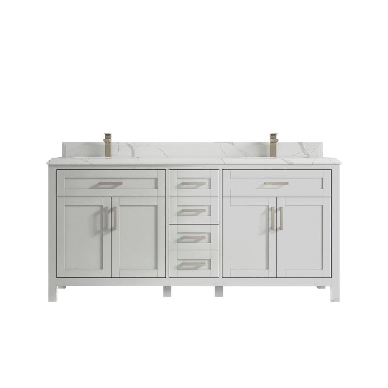 Willow Collections 72 in. W x 22 in. D Cambridge Double Sink Bathroom Vanity with Countertop