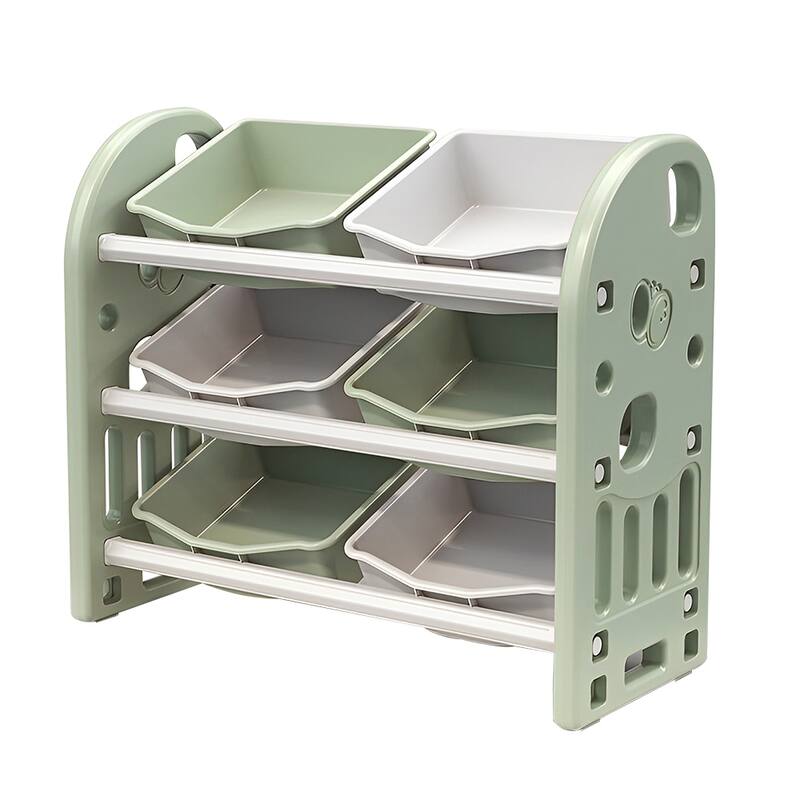 Multi-functional Kids Toy Storage Organizer with HDPE Shelf and 6 Bins
