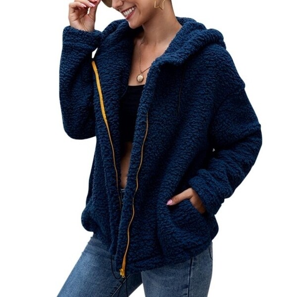 fleece hooded sweater