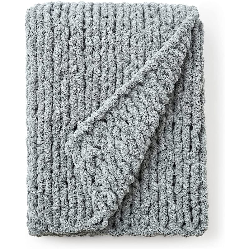 Cozy Potato® Chenille Chunky Knit Throw Blanket