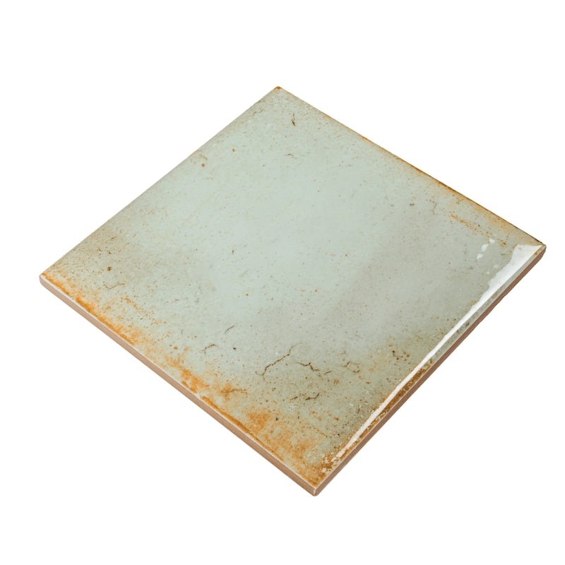 Zahara 6x6 Celadon Green Porcelain Zellige Square Wall and Floor Tile (5.38 sq ft/case) - 22 Pack