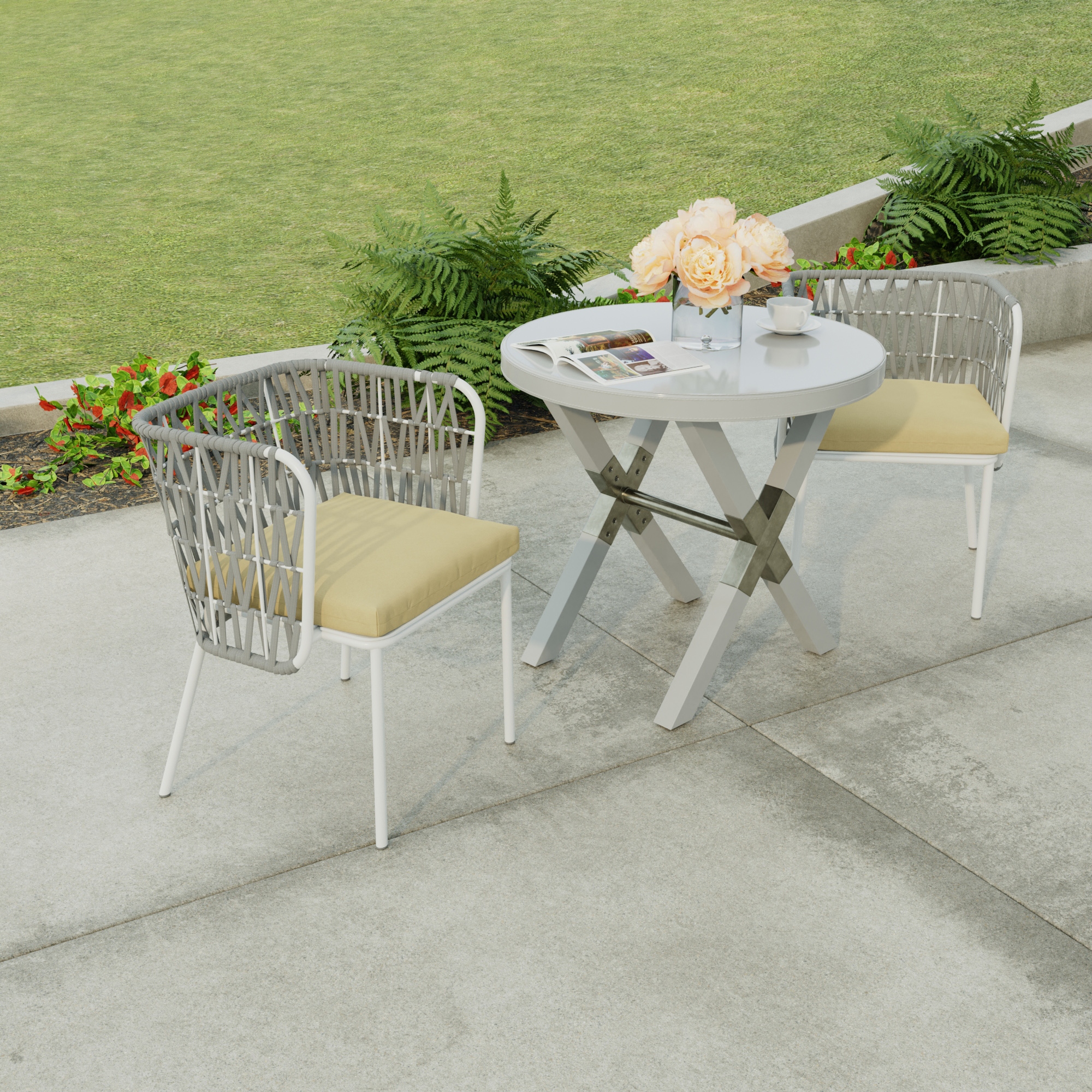 Sunbrella seat new arrivals cushions with ties