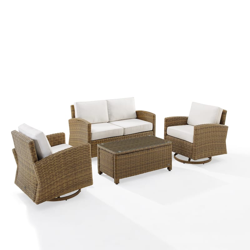 Crosley Bradenton 4Pc Swivel Rocker Conversation Set