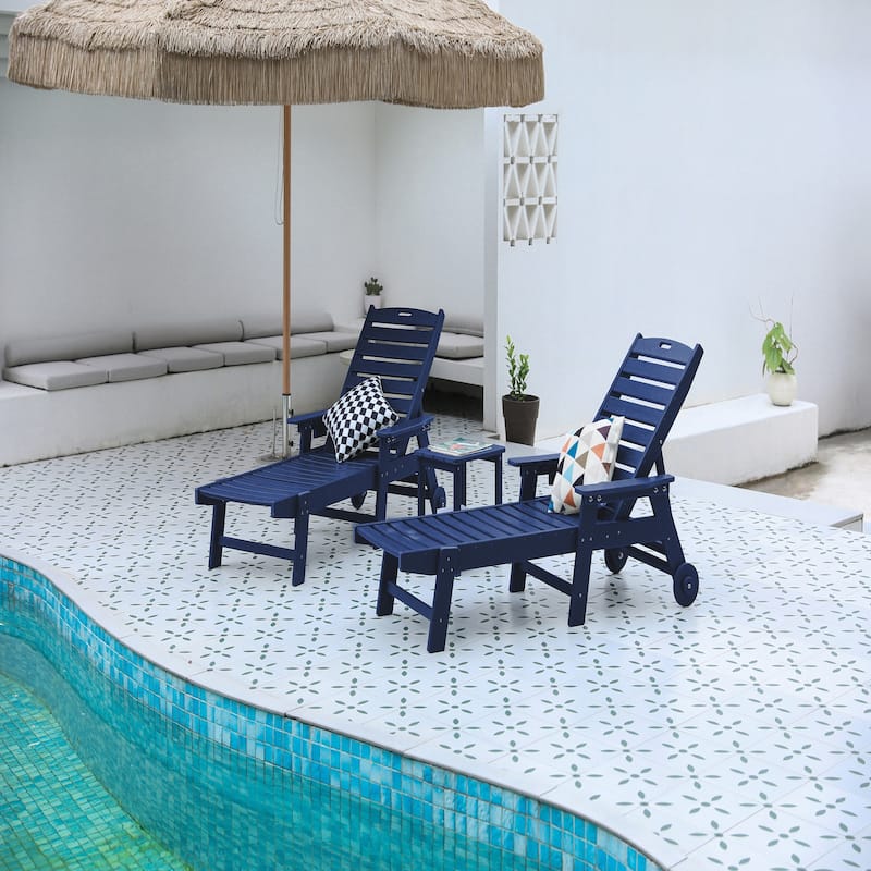 3-Piece Oversized Chaise Lounge Chair Set
