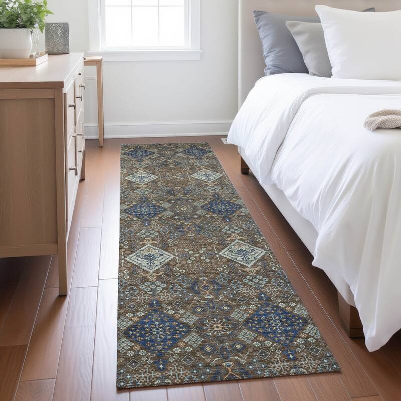 Machine Washable Indoor/ Outdoor Global Flory Chantille Rug