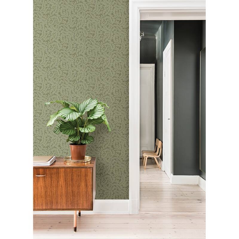 A-Street Prints Lindlov Moss Leafy Vines Wallpaper