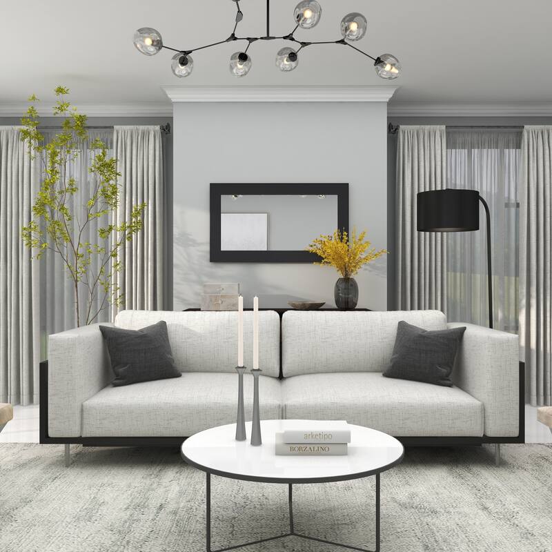 Black Wooden Room Wall Mirror