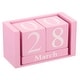 preview thumbnail 5 of 3, Vintage Wood Block Perpetual Calendar, Reusable Wooden Blocks 3.7"