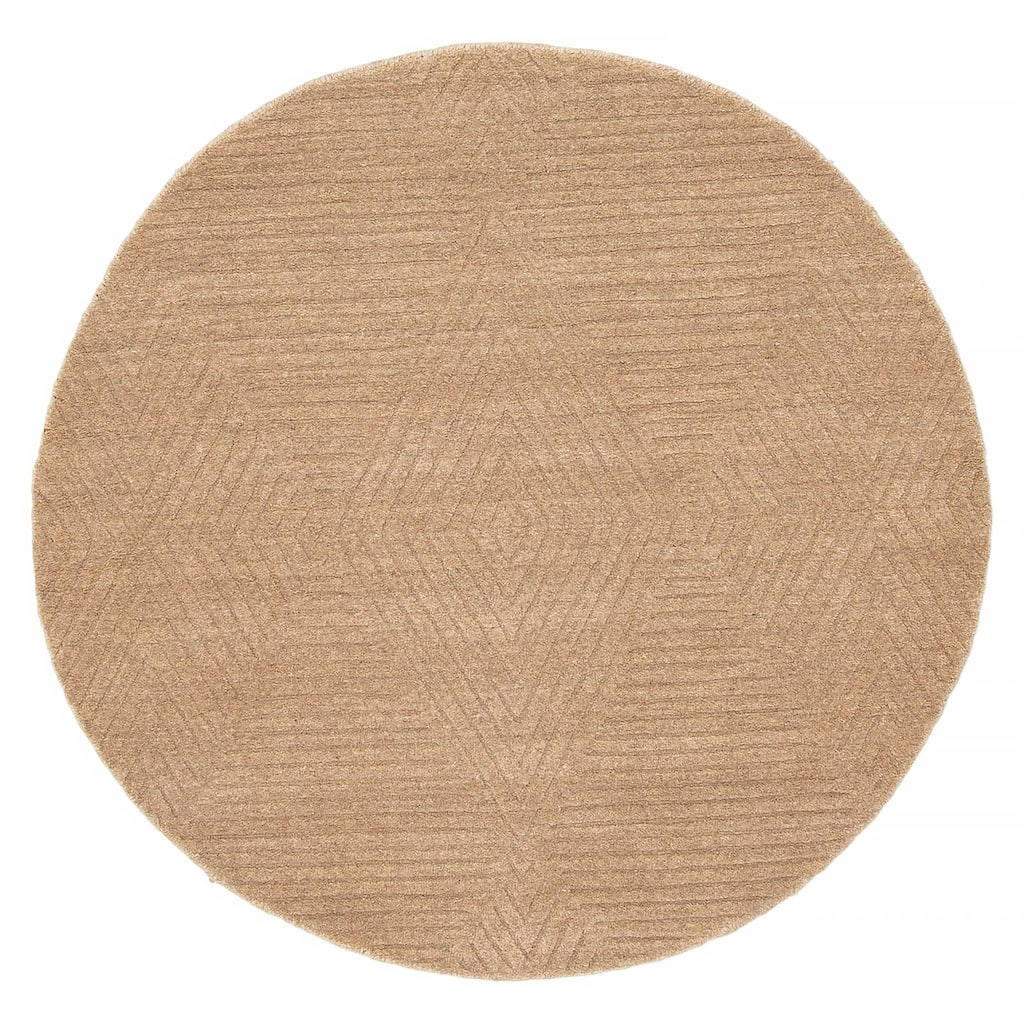 Kashkuli Gabbeh Tan Rug 4'0" x 4'0" - 4'0 x 4'0