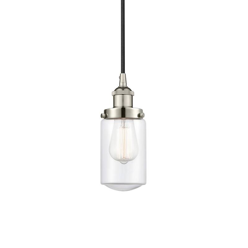 Innovations Lighting 616-1PH-10-5 Dover Pendant Dover 5" Wide Mini - Polished Nickel / Clear