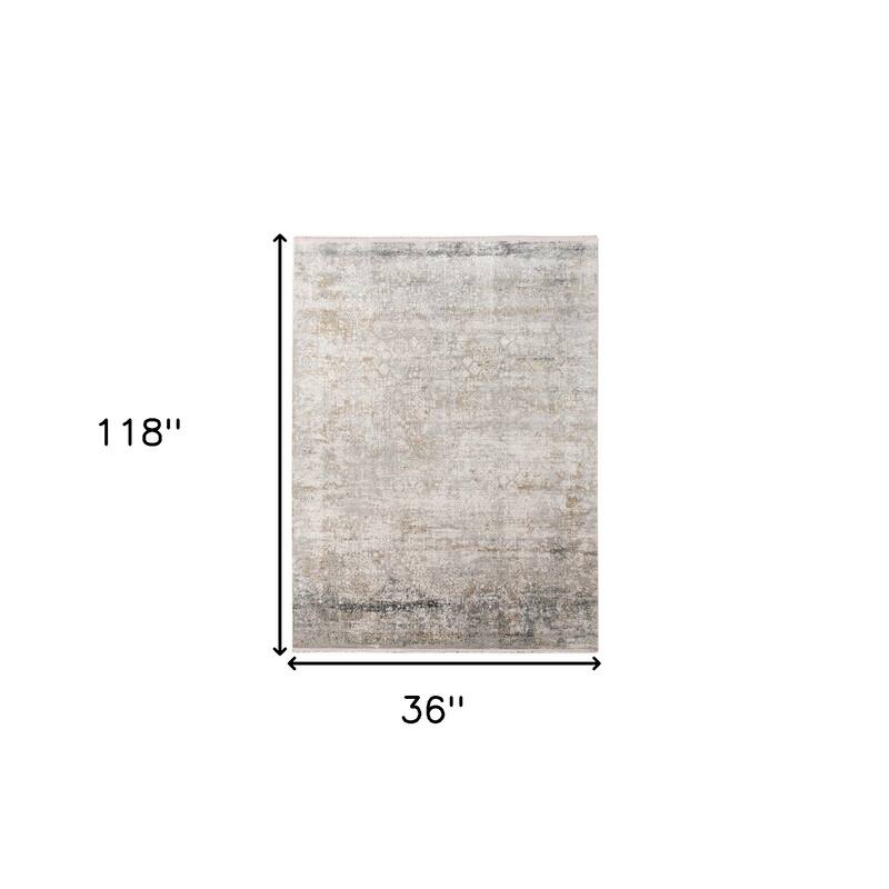 HomeRoots Medallion Contemporary Rectangle Area Rug