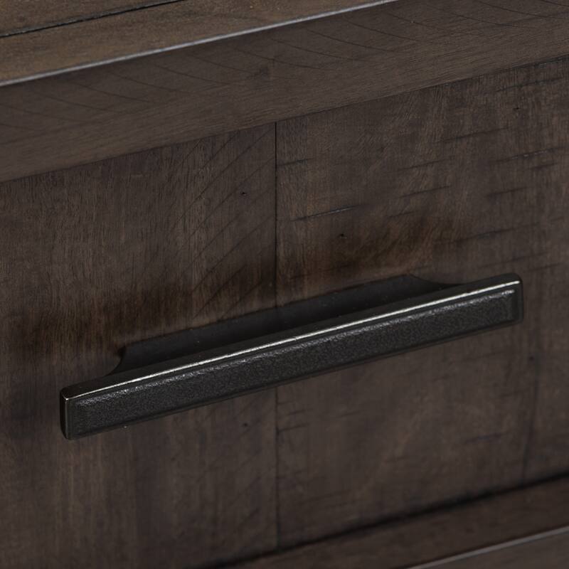 Thornwood Hills Rock Beaten Gray with Saw Cuts King Two Sided Storage Bed