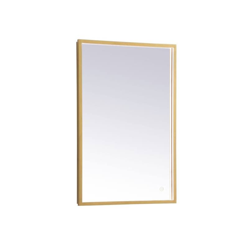 Elegant Lighting MRE61830 Pier 18" W x 30" H Modern Rectangular - Brass