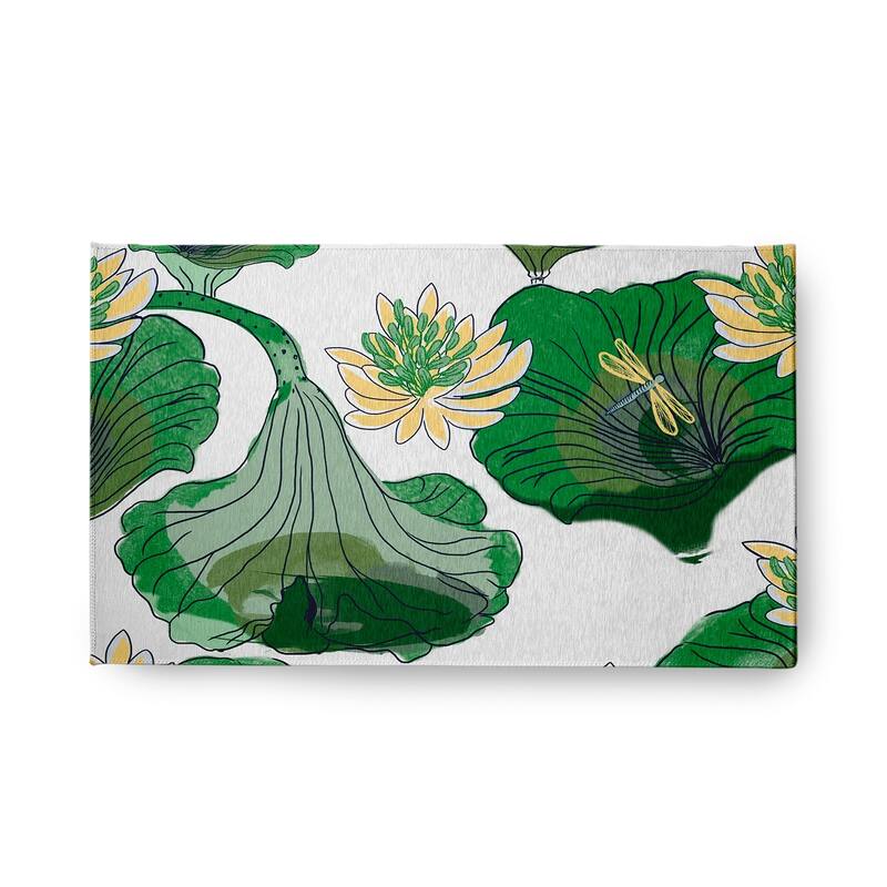 Lotokoi Oriental Chenille Area Rug - Green - 18" x 30"
