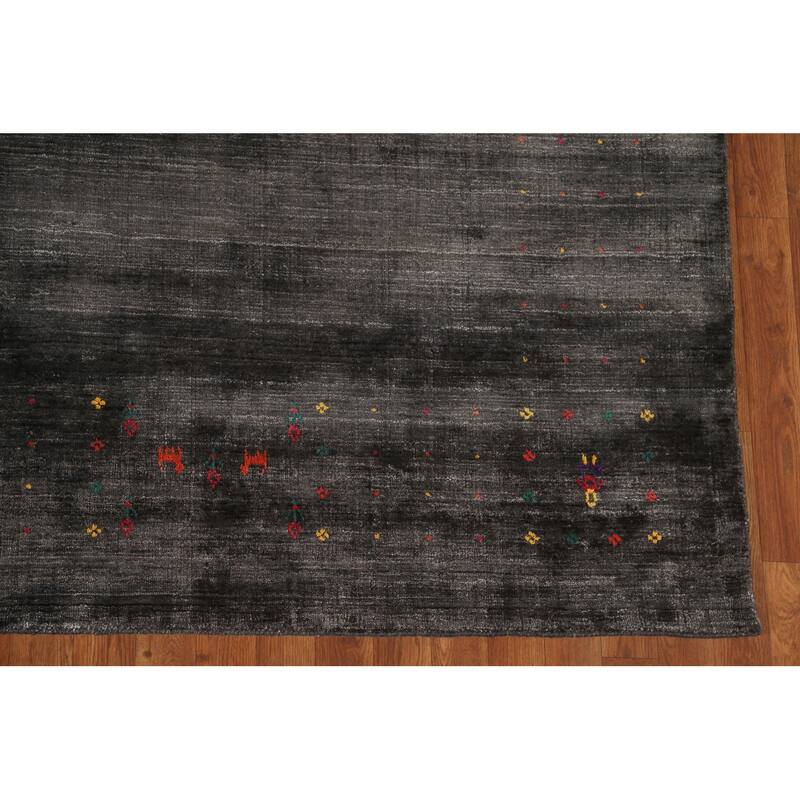 Gabbeh Area Rug Handmade Tribal Wool Carpet - 8'2" x 9'9"