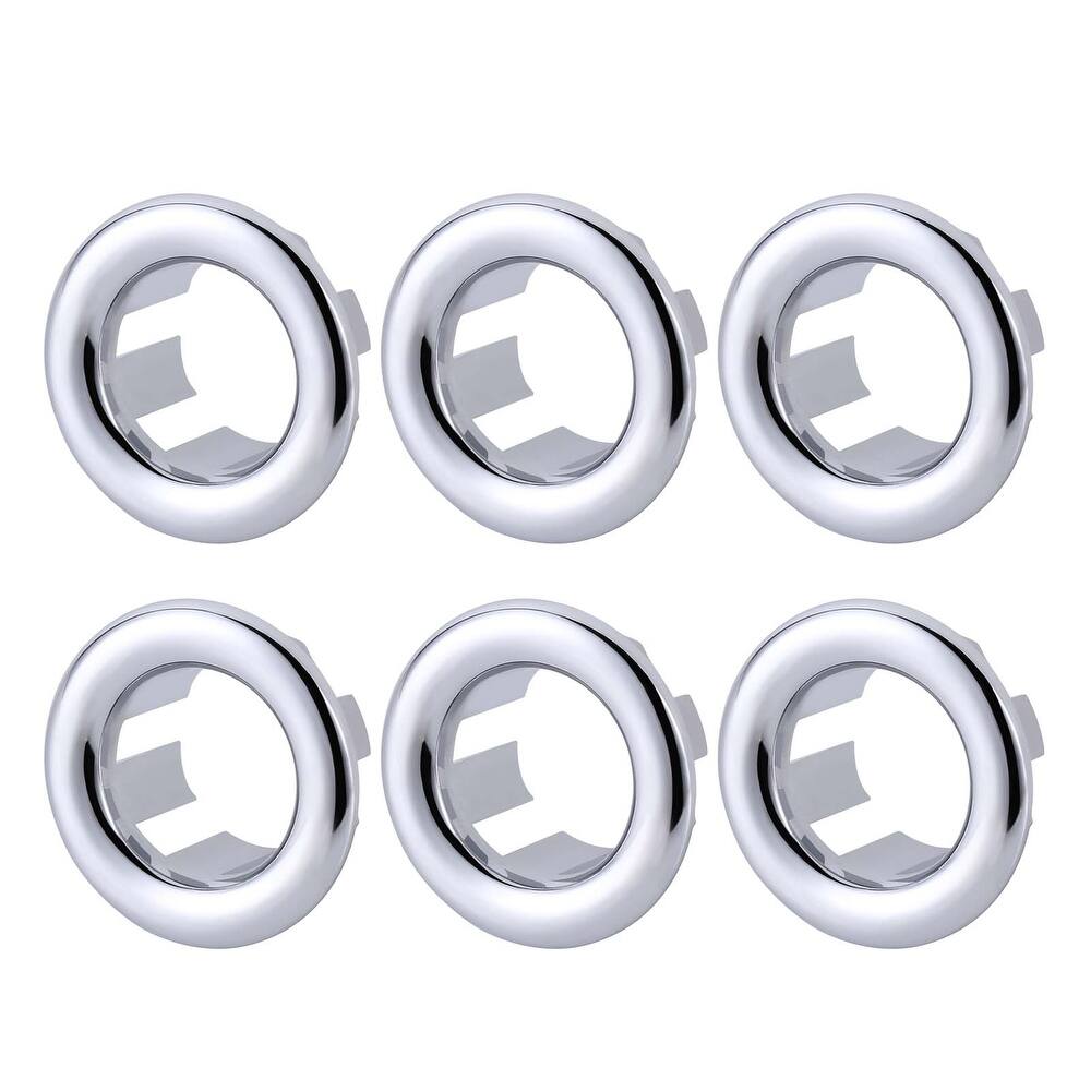 WOWOW 1.2 in. Sink Basin Trim Overflow Cover (6-Pack)