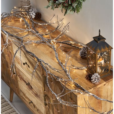 Michaelson Warm White LED Pre-Lit 18-foot Christmas Garland by Christopher Knight Home - Snowy