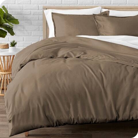 Bare Home Flannel Duvet Cover - 100% Cotton - Velvety Soft Heavyweight Premium - Includes Sham Pillow Covers