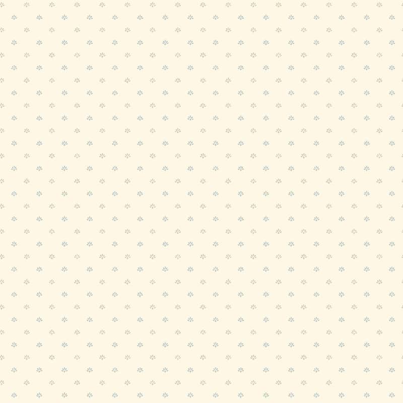 Galerie Wallcoverings Miniatures 3 Mini Floral Motif Design Vinyl on Non-woven Matte Wallpaper Roll - 33 feet x 21 inches - Light Blue