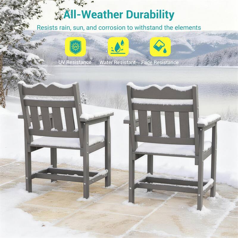 HIPS All-weather Outdoor Dining Chairs with 304 Hardware (Set of 2)