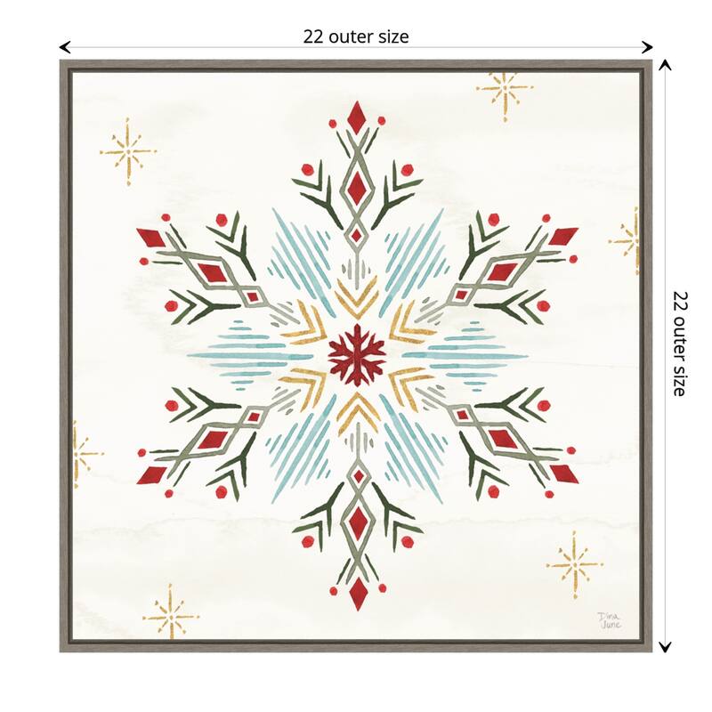 Winter Moment XII by Dina June Canvas Art Framed - 22 x 22 in