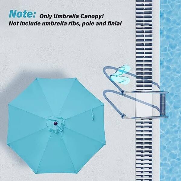 9 round patio umbrella 9' Round Outdoor Market Umbrella - Aruba, White