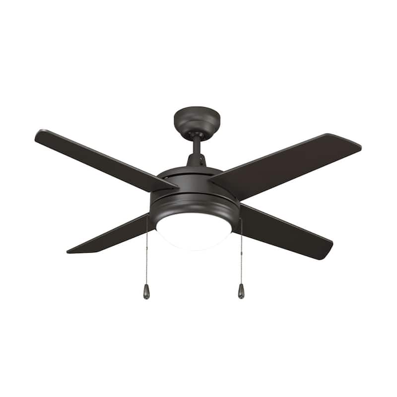 52" Europa IV 4-Blade Ceiling Fan Oil Rubbed Bronze Finish with Integrated LED Light - Oil Rubbed Bronze