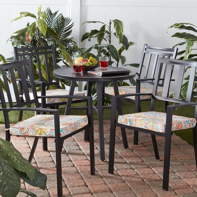 Greendale Home Fashions 18-Inch Square Outdoor Chair Pad (4-Pack)