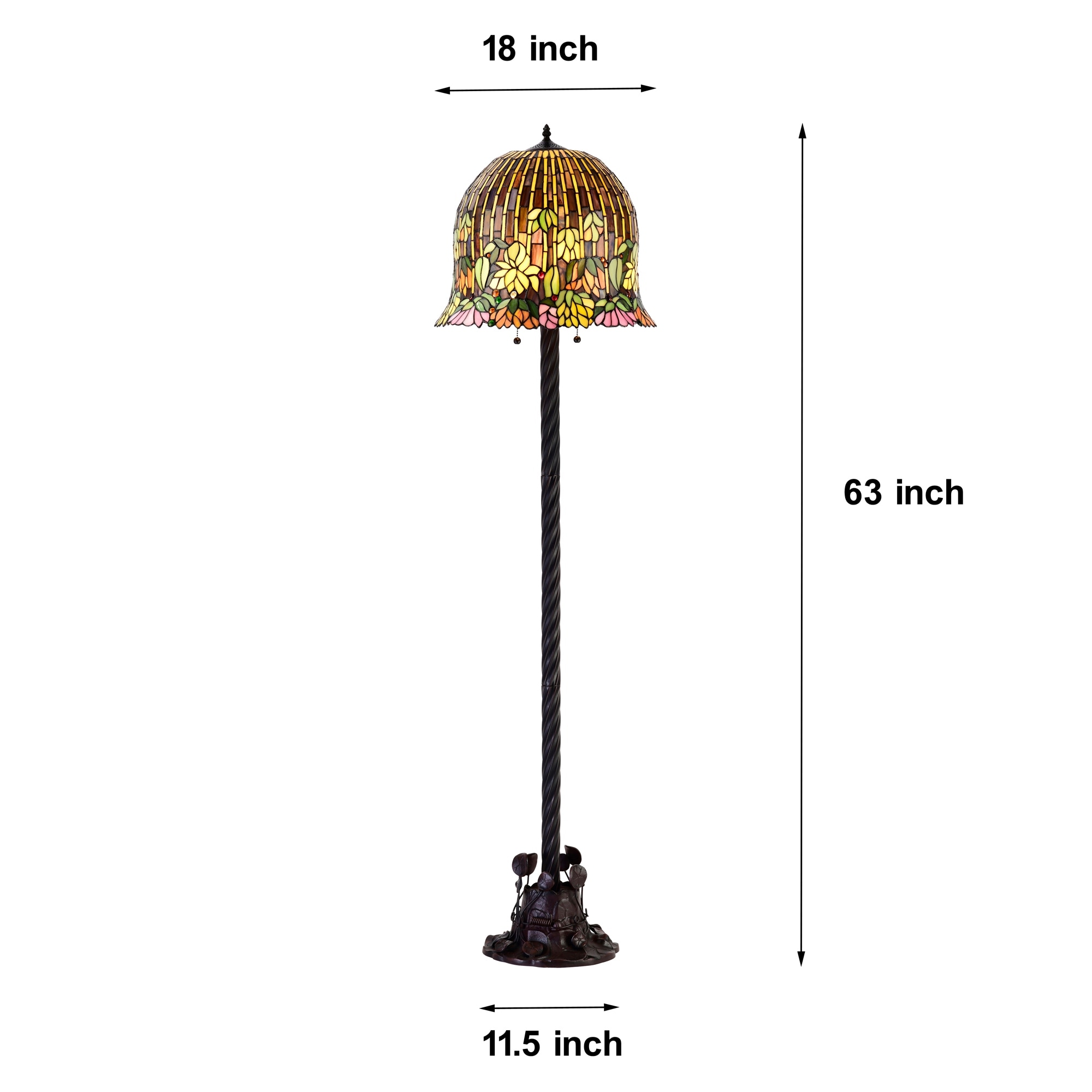 Nicha 2-light Water lily 62-inch Multicolor Tiffany-style Floor Lamp - On  Sale - Bed Bath & Beyond - 11535204