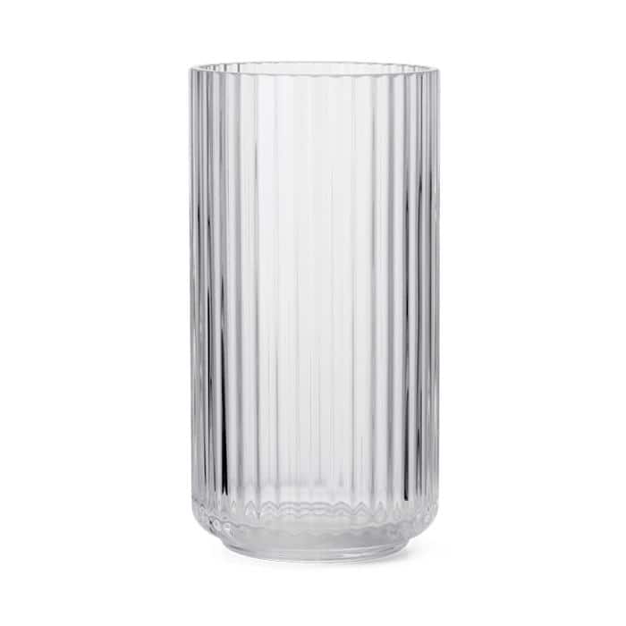 Lyngby Porcelæn Mouth Blown Glass Vase, Clear - H: 15"
