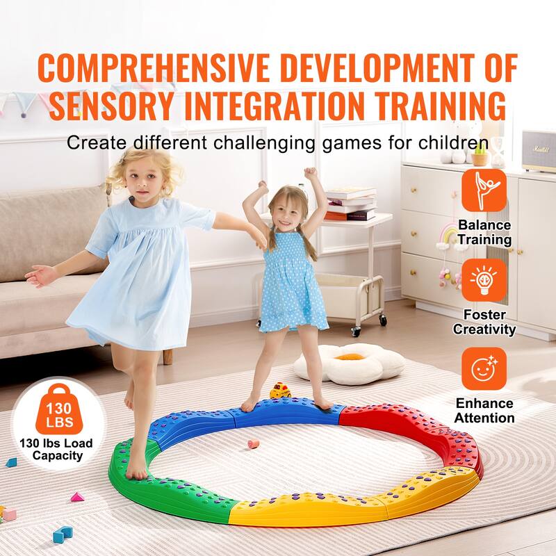 Balance Beam Stepping Stones Build Coordination and Gross Motor Skills, Indoor or Outdoor Play