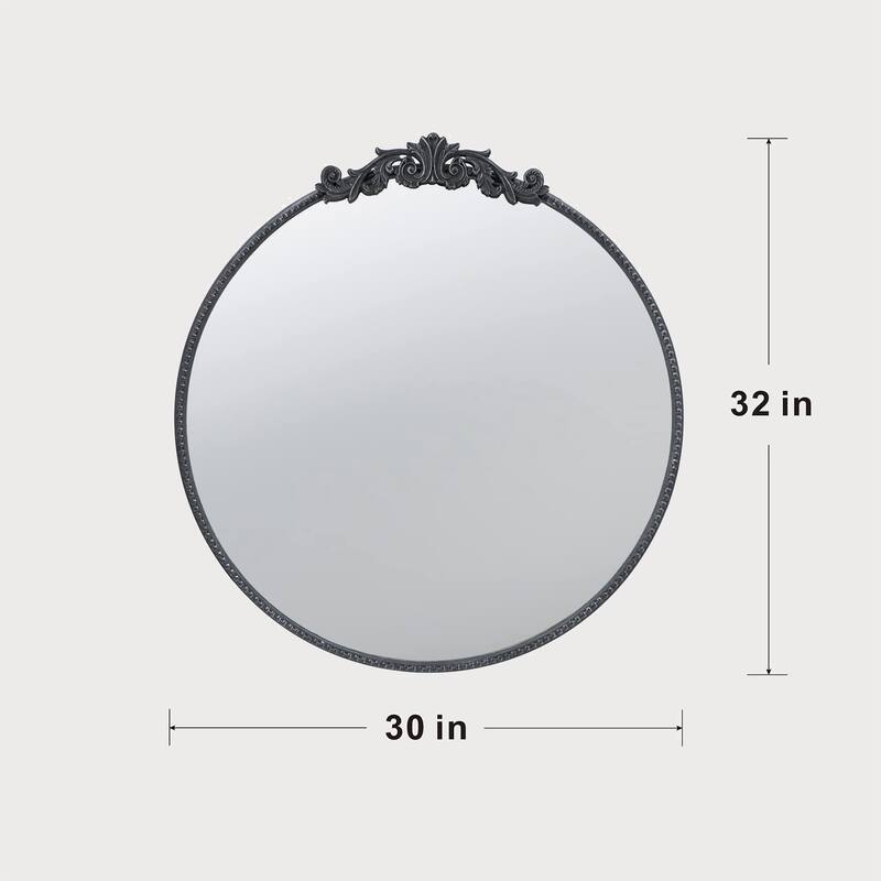 30" x 32" Wall Mounted Round Mirror