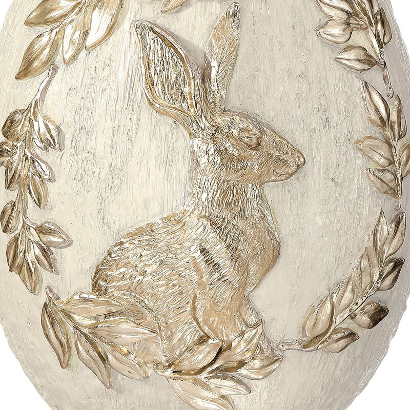 8.5" Resin Royal Egg With Bunny