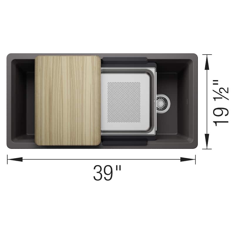 Blanco 443322 Inteos 39" Undermount Single Basin Granite Composite